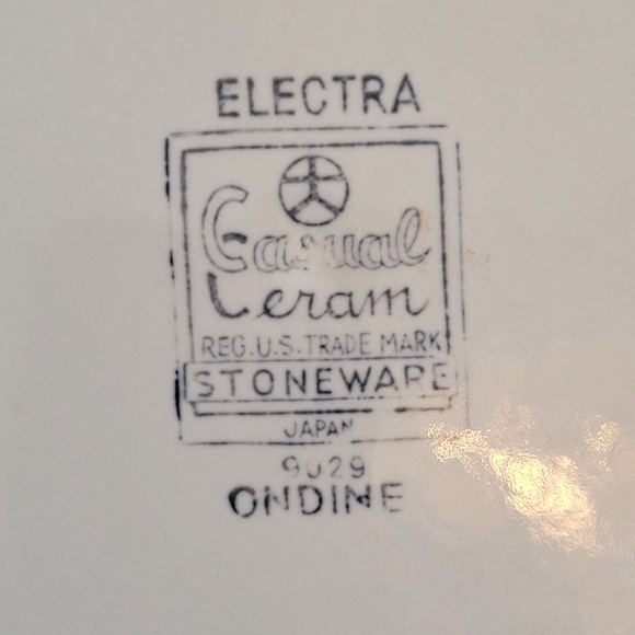 Vintage Electra Decorative Stoneware Plate Green - Brown Boho Design - Picture 4 of 14